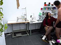 Spanish student lara pays lessons by fucking me in doggystyle and blowjob.