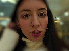 Skinny Teen Pees in Jeans at Mall!