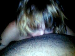 White woman performs blowjob on big black cock