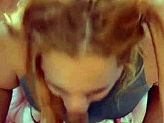 damn this huge 27cm cock is choking me out says travesti neighbor in homemade bareback blowjob with facial cum