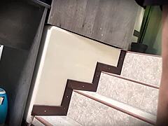 upskirt view of mexican secretary ninfomana nataly going commando in miniskirt outdoors in public