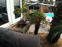 Gigi Breeze CAUGHT NAKED sunbathing then SUCKS and GAGS on cock in public pool with hardcore choking!