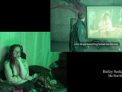 Hey, check out this naked lake house playthrough part 3 with the fat brunette bbw showing off her big tits, big ass, natural tits, glasses, and long hair in the game.