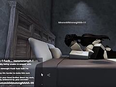 Roblox bunny-girl rides cock wildly until filled with cum