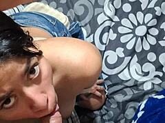 hey baby, i'm your girlfriend giving a hot blowjob and i want all that cumshot right on my face