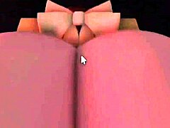 Smug girl eagerly spreads legs for intense fucking in Roblox fan request scene.