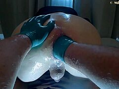 Cute Amateur Close-Up of Ass Fisting