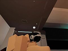 Futa takes control and fucks a slut hard in the Roblox condo setting