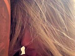 saw my neighbor watching me got so horny called my cuckold husband to lick him while the neighbor stares