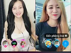 two cute girls go live on uplive, chatting casually and showing off their sexy korean vibes in webcam session
