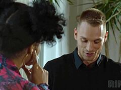 give me that rimjob like a goddess on this interracial date with ass licking