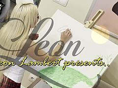 Oh my god, this petite hot tight pussy amateur college art student is teasing and edging that big dick guy with a slow handjob!