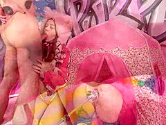 I love this threesome with big tits chicks taking double anal and gaping wide.