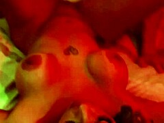 skinny redhead couple in lingerie kiss and bang with moans. she craves cock more than cigarettes