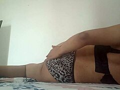 colegiala latina masturbates fingering her dripping wet tight pussy and big natural tits on bed