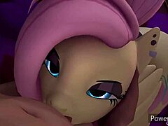 Fluttershy's gentle mouth explores subtle desires