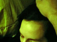 Amateur Slut Sucks Cock but Ends Up Gagging on Deep Throat Action