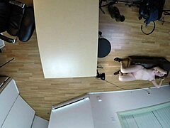 audrey decker gets into a casual casting interview, showing off her skinny body in pov style