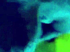 Cheetah adora strips in clear stripper shoes and miami booty dress on the tour bus