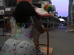 Queen rogue and gibby the clown create outdoor sex tape at home depot in full cosplay video