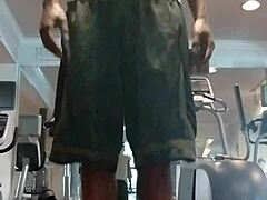 at 21 i'm uh a skinny black girl from usa doing solo workout in gym dorm