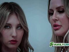 Step Mom Joins Teen And Stepson For Taboo Threesome Milf Action