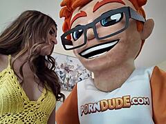 Julia James rides my big cock reverse cowgirl style after blowjob and doggystyle in petite teen casting.