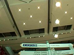 oh my god, this whore takes it hard in the ass during anal sex and cumshot in the mall baths!