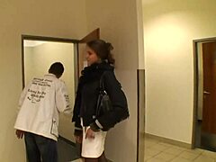 oh my god, this whore takes it hard in the ass during anal sex and cumshot in the mall baths!