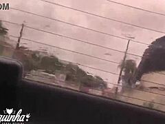 Oh wow, this novinha starts masturbating in the Uber and ends up giving her tight ass for some wild anal action! 😏