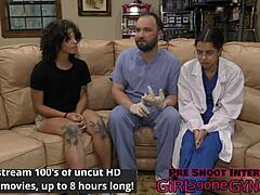 nicole luva tries on the doctors new scrubs for a quick backstage look