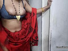 Indian desi big boobs bhabhi gets fucked in red saree cheating sex