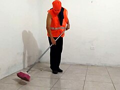 The Dirty Hospital Nurse Flirts With The Janitor Getting Him Aroused For A Sloppy Blowjob With Lots Of Saliva On His Penis In Real Hospital Porn