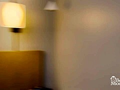 Benefit Monkey's mature star Rachael Cavalli starts masturbating during her massage session. She soon gives in and fucks the cameraman with her big tits bouncing.