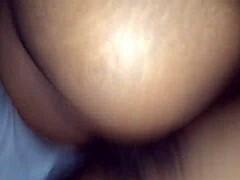 yo that fat chocolate pussy is getting slammed hard by a wet big black cock in intense action