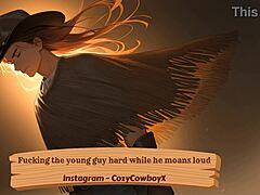 he grabs the young guy and pounds him relentlessly, drawing out every loud moan of pleasure