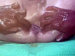 Stretching his asshole for the third time today... 😈