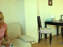 Her Tiny 18+ Butt In Blue Jeans For Little 18+ Money