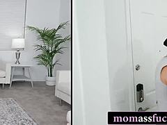 Yoga instructor shows stunning brunette mom advanced anal stretches with deep fucking and natural tits bouncing in hardcore session.