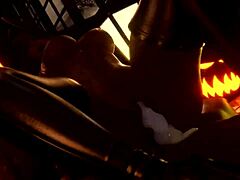 I love how this Halloween succubus with big natural tits and shaved pussy gets creampied deep. Then Gemma's pretty face is covered in cum after hardcore riding!