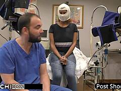 新生Taylor Ortega医院被迫Hitachi高潮 Doctor Tampa