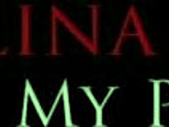 Alina Henessy teases her tight pussy by masturbating before and after ripping open pantyhose for access