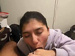 my gf gives me a quick bj she cant let go of my dick with pov action