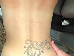 Street Hooker Rides Huge Cock Reverse Cowgirl In Truck Before Standing Fuck And Massive Cumshot On Ass