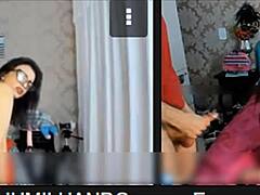 Hot Latina slut catches you spying on her curvy body in roleplay fetish video, then she drops to her knees for a dripping wet blowjob while flashing her big tits and wet pussy