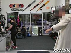 The exhibitionist amateur eagerly sucked on the hard cock, bending over for intense doggystyle fucking.