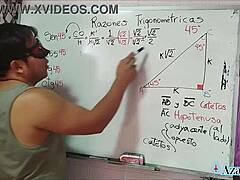 Hey student, what's the sexual angle in your hypotenuse at 45 degrees with this nerdy teacher?