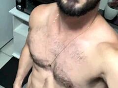 so there i was, chilling at home and decided to jerk off with this brazilian bodybuilder vibe in a solo masturbation session