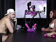 Gostosa Safada Strips Showing Delicious Pussy After Handjob Game - Bia Ruyva Sheer Red