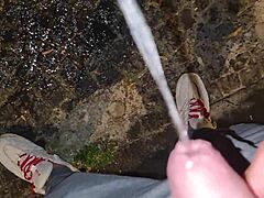 Neighbor's muscular italian bodybuilder flashes and pisses outdoors in public. Watch his BIG COCK compilation of golden showers at home too, spitting DIRTY TALK while sniffing panties in the garden